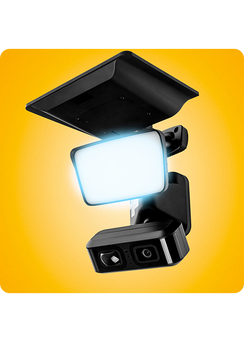 kamera wifi tuya z panelem solarnym i lampą