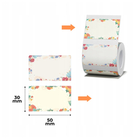 Etykiety seria B Niimbot 50x30 mm 230 szt kwiaty