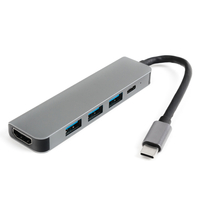 Multiport USB-C 5 w 1 na HDMI + USB-C z PD + 3x USB 3.0 SPU-M12