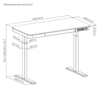 Biurko regulowanie elektrycznie Spacetronik Astrid SPE-B136BB OUTLET
