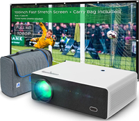 Projektor LED do Gier i Filmów Vivibright Cinejade D5000_A 1920x1080 px z torbą i ekranem