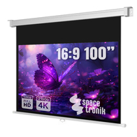 Ekran projekcyjny zwijany ręcznie 100" 16:9 biały