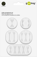 Organizer kabli ZESTAW 5-elementowy samoprzylepny 3M 5 szt biały Goobay