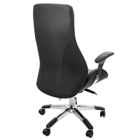 Fotel ergonomiczny biurowy z podłokietnikiem Spacetronik ALMA czarny OUTLET