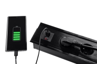 Wytrzymały uchwyt do 2 monitorów VESA 17”-35” Spacetronik SPA-S120B z wejściami USB OUTLET