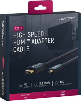 CLICKTRONIC Kabel HDMI - HDMI Micro HD/4K/3D TV 5m