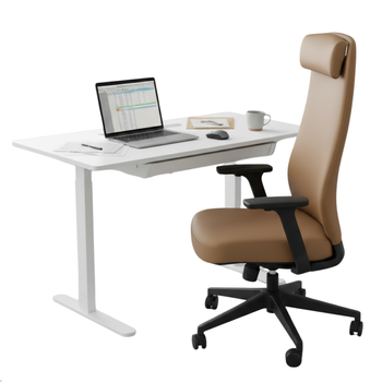 Zestaw ergonomiczny biurko kreślarskie DOLF SPE-F120 + fotel HAVARD-02