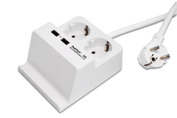 Listwa zasilająca z podstawką 2x 230V i 2x USB 2,5A PeakTech 3125