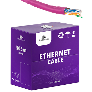 Skrętka kabel LAN CAT6 U/UTP AWG LSZH 24/1 Spacetronik 305m