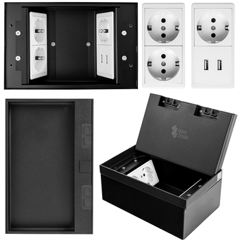 Gniazdo podłogowe puszka  Spacetronik SPS-W24B_S3