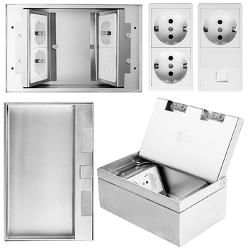 Gniazdo podłogowe puszka  Spacetronik SPS-W34S_S3