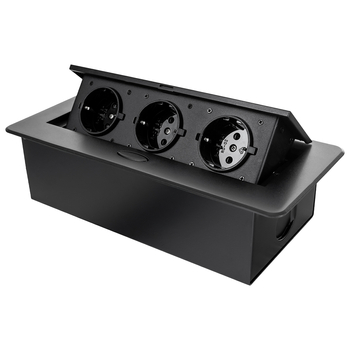 Gniazda blatowe otwierane chowane w blat Spacetronik SPS-D33B V2