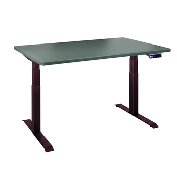 Biurko regulowane Vegard elektryczne dwusilnikowe MDF fioletowo-zielone 