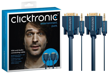 CLICKTRONIC Kabel VGA + Audio 3m