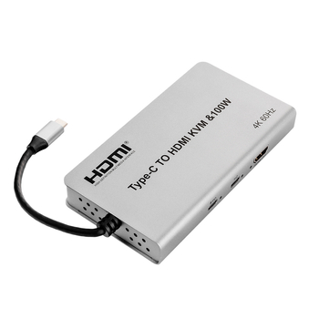 Adapter USB-C do HDMI KVM 100W 4K 60Hz Spacetronik SPU-M17