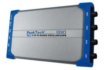 Oscyloskop PC 4-kanałowy USB LAN 100 MHz 1 GSa/s PeakTech 1330