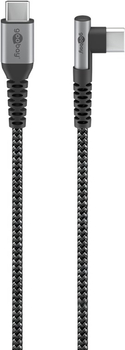 Kabel USB-C 2.0 60W KĄTOWY oplot tekstylny Goobay 2m