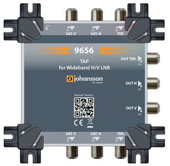 Odgałęźnik sygnału SAT LNB Wideband H+V + DVB-T2 Johansson 9656