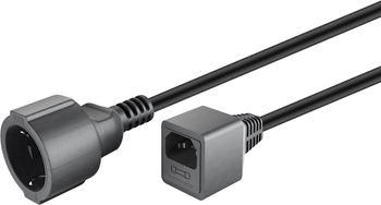 Kabel przedłużacz gniazdo AC Schuko - gniazdo C14 (komputerowe) Goobay 1,5m