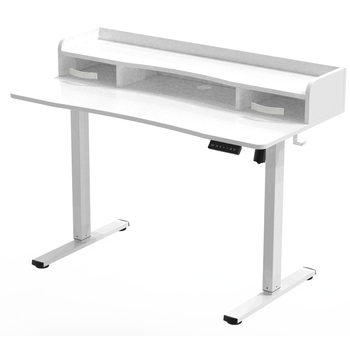 Biurko Elektryczne SPEF134WW z Szufladą i USB - Ergonomia do Home Office