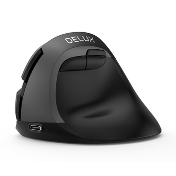 Mysz pionowa Delux M618 MINI szara, bezprzewodowa