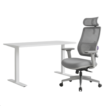 Zestaw regulowany biurko elektryczne SPE-O111 120×60 + krzesło LUMBO 11