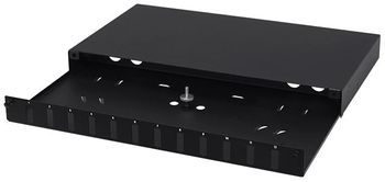 Przełącznica światłowodowa 19" 1U 12xSC Duplex Czarna stała