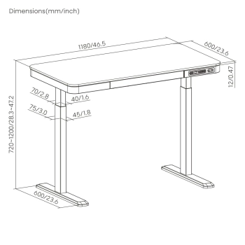 Biurko regulowanie elektrycznie Spacetronik Astrid SPE-B136BB OUTLET