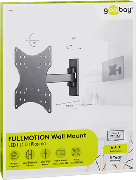 Uchwyt TV Goobay BASIC FULLMOTION XS 23"-42" do 20kg