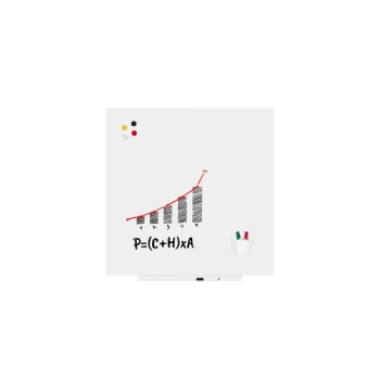 Lakierowana magnetyczna tablica do pisania 100x100cm mocowana na magnes OUTLET